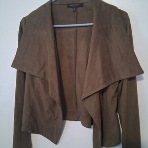 Romeo & Juliet Couture Olive Suede Blazer